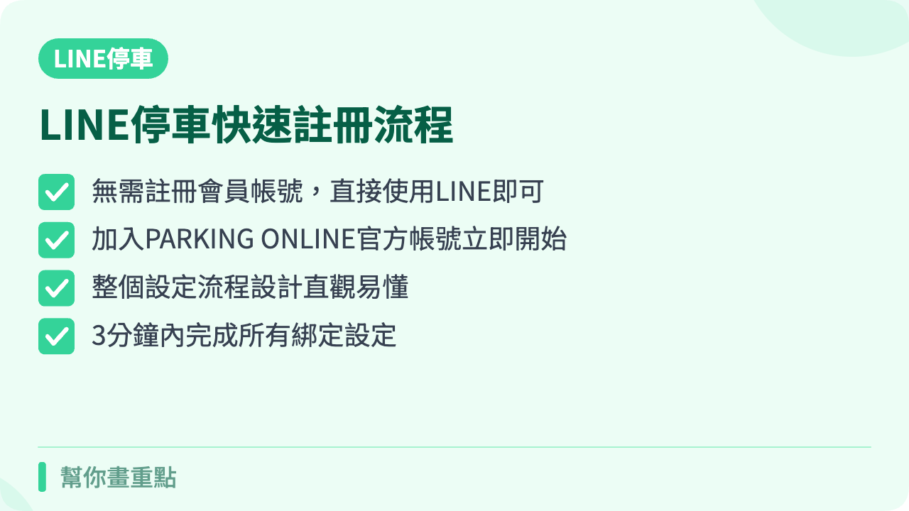 LINE停車註冊與設定教學：3分鐘完成綁定